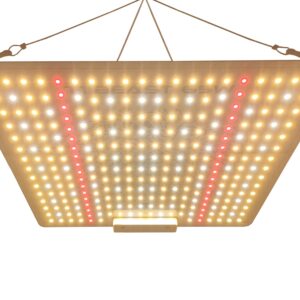 T1 Beast 65W led cultivo interior, panel LED espectro completo, luz 5000K y 3000K para germinación y floración.