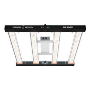 Luz LED cultivo FARMING MONKEY TR SMD 250W con diodos Samsung para armario 1x1m, espectro completo grow light.