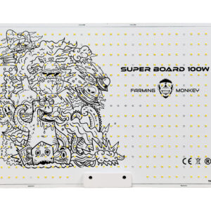 Panel LED Super Board 100W para cultivo interior, espectro 5000K y 3000K, óptimo para germinación y floración.