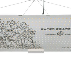 Kit Armario 80x80 Super board 100W con panel LED, luces cultivo interior, espectro completo, horticultura indoor.