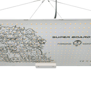 Super Board 100W panel LED cultivo interior; espectro completo, 5000K germinación, 3000K vegetativo y floración.