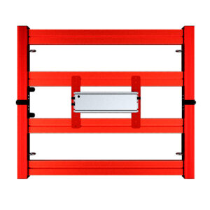 Kit Armario 80x80 LED 240W SMD para cultivo indoor, estructura roja con panel LED para luces cultivo interior.