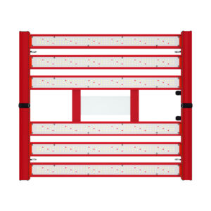 Kit Armario 100x100 LED 320W SMD con panel LED rojo y espectro completo para cultivo indoor eficiente.