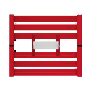 Kit Armario 120x120 LED SMD 320W con estructura roja, grow light eficiente para cultivo interior y control espectro.