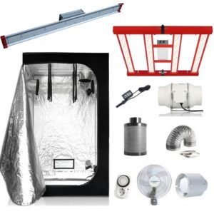 Kit Armario 120x120 LED SMD 240W y Barra LED SMD 150W, luces cultivo interior, grow light, armario cultivo.