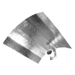 Reflejo metálico del Kit Armario 100x100 LEC 315W, accesorio clave para cultivo indoor con luces espectro completo.