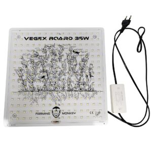 FARMING MONKEY VEGEX BOARD 35W, panel LED ultrafino para cultivo hidropónico, luces interiores, grow room.
