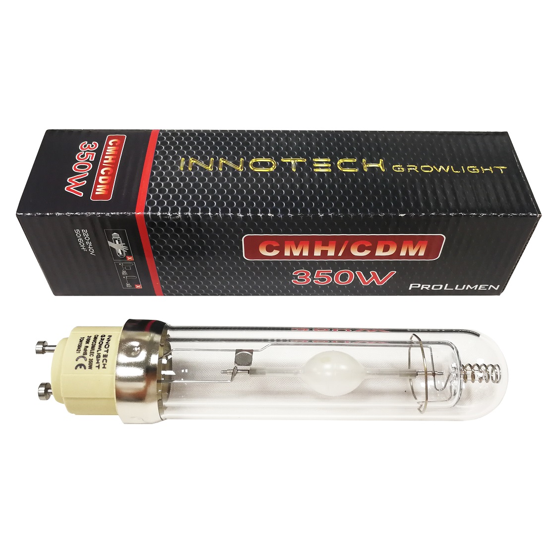 Bombilla LEC 350W 3100K Pro Lumen, ideal para cultivo indoor, compatible con balastros INNOTECH de 350W.