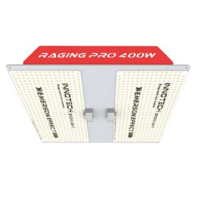 RAGING PRO 400W luz LED para cultivo indoor, panel con espectro completo y alto PPFD para armario cultivo.