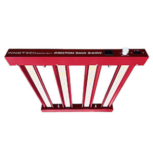 Lámpara LED Proton SMD 240W, diodos Samsung, espectro completo para cultivo indoor, grow rooms.