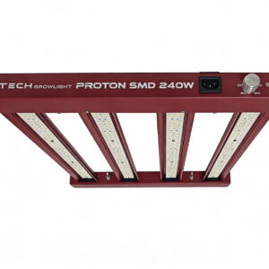 Proton SMD 240W, panel LED cultivo interior, luces Samsung 281B y rojo 660nm, ideal grow rooms.
