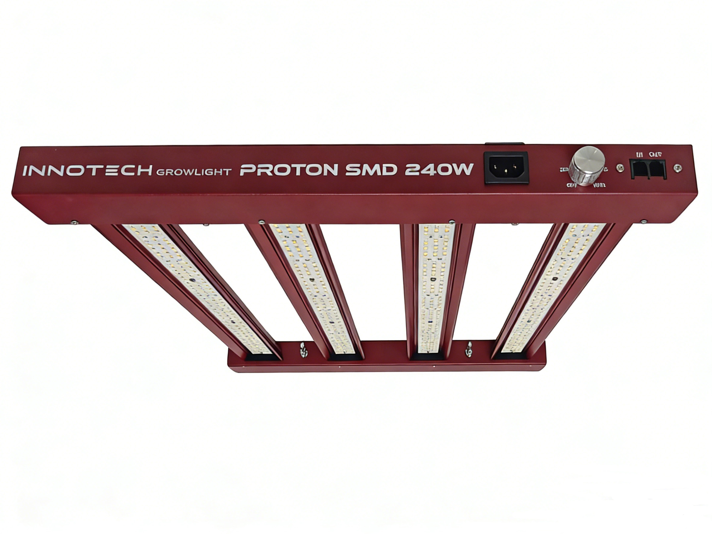 Proton SMD 240W, panel LED cultivo interior, luces Samsung 281B y rojo 660nm, ideal grow rooms.